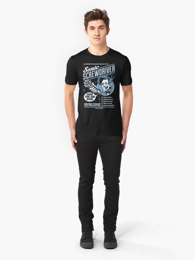 Alternate view of Sonic Screwdriver Ad Slim Fit T-Shirt