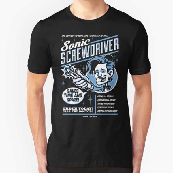 Sonic Screwdriver Ad Slim Fit T-Shirt