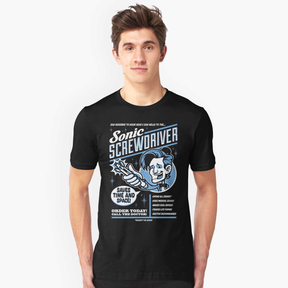 Sonic Screwdriver Ad Slim Fit T-Shirt