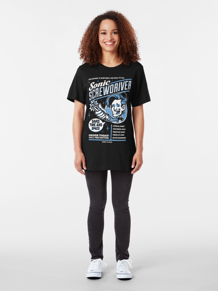 Alternate view of Sonic Screwdriver Ad Slim Fit T-Shirt