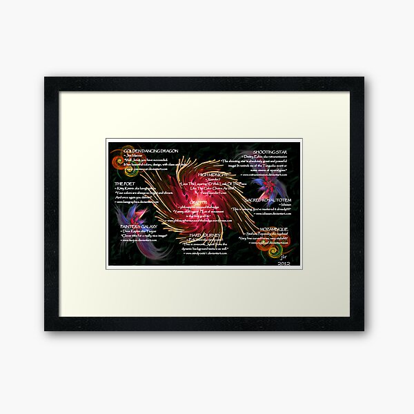 FRACTAL DREAMS - Back cover Framed Art Print