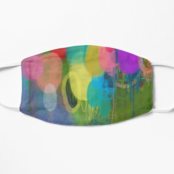 Rainbow Floral Meadow Bouquet Mask