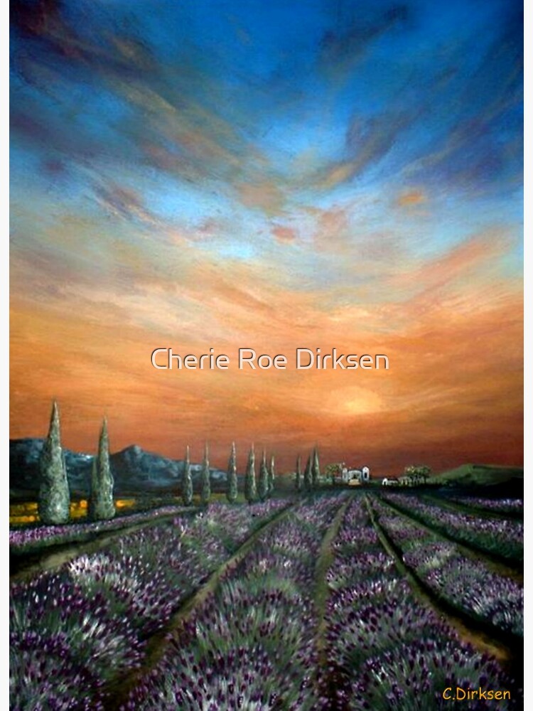 Lavender Field Sunset by cheriedirksen
