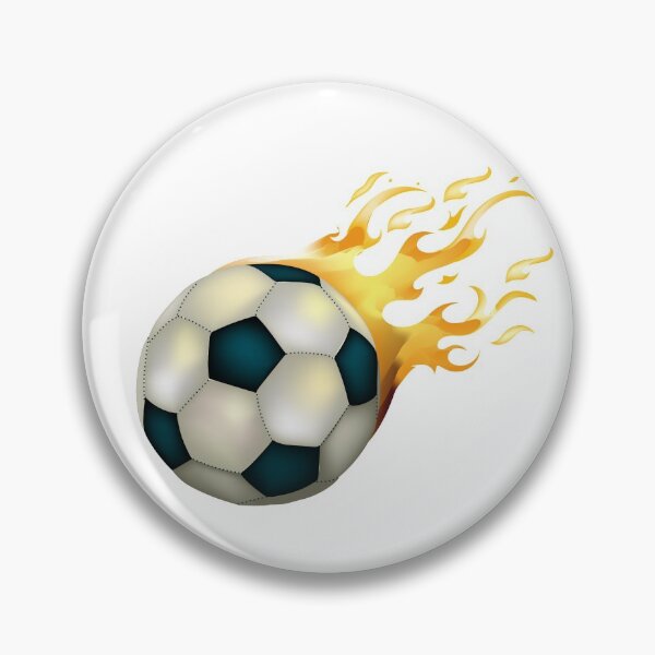 Item preview, golden soccer ball with fire designed and sold by LanaGord.