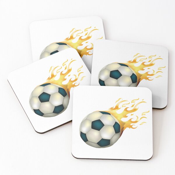 Item preview, golden soccer ball with fire designed and sold by LanaGord.
