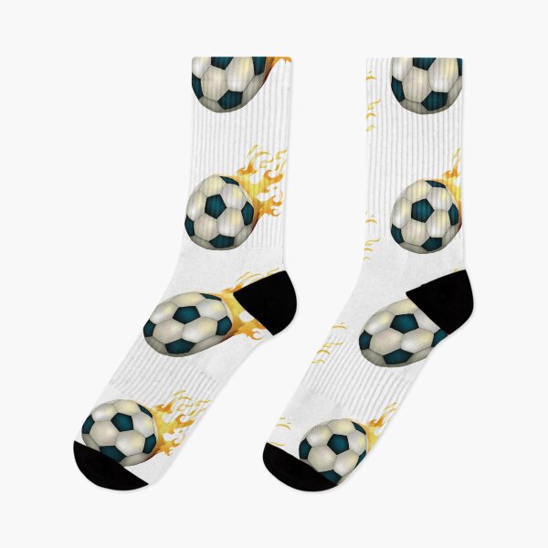 Item preview, golden soccer ball with fire designed and sold by LanaGord.