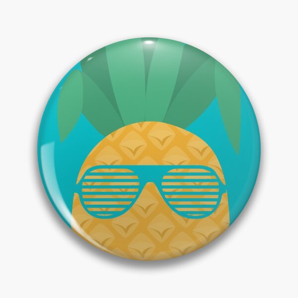Item preview, Cute Smiling Pineapple with Sunglasses (Blue Background) designed and sold by AJ505.