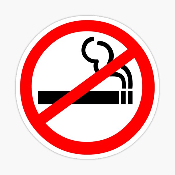 Auto Aufkleber kein Rauchen Symbol mit Vaping PVC Aufkleber Gefahr