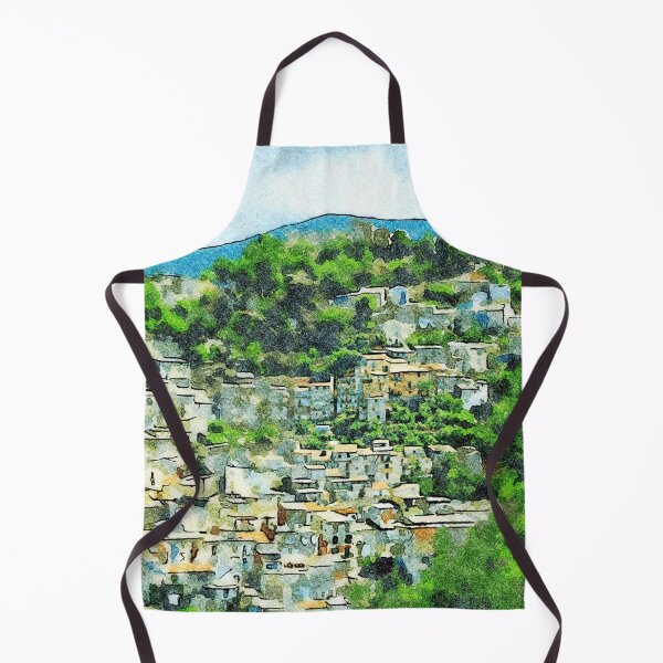 Item preview, Buildings of the village on the hill among the trees designed and sold by Giuseppe Cocco.