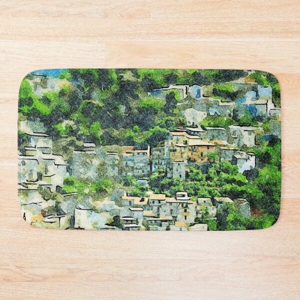 Item preview, Buildings of the village on the hill among the trees designed and sold by Giuseppe Cocco.