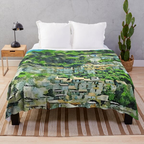 Item preview, Buildings of the village on the hill among the trees designed and sold by Giuseppe Cocco.