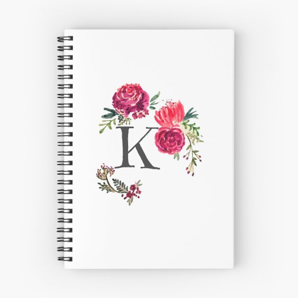 Artikelvorschau, Blumenmonogramm-Aquarell-Buchstabe K entworfen und verkauft von SaraLoone.