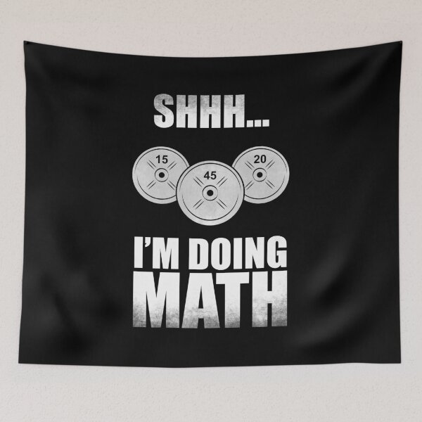 Item preview, Shhh I'm Doing Math - Funny Weightlifting designed and sold by motivationaltee.