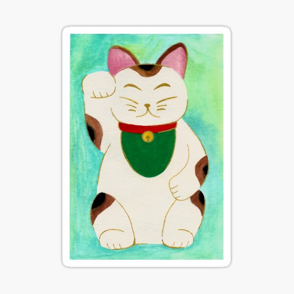 lucky cat (Maneki-neko) Sticker