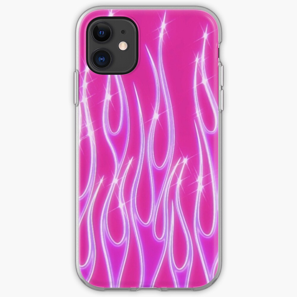 "pink flames" iPhone Case & Cover by sqftv Redbubble