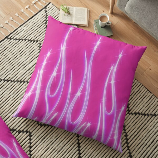 flammes roses Coussin de sol