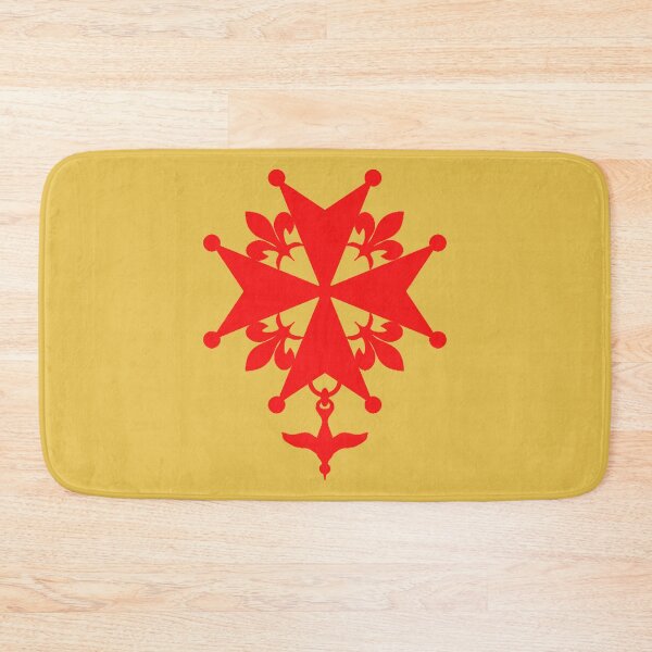 Item preview, Huguenot Cross in reddish orange, design by Syryatsu designed and sold by JoAnnFineArt.