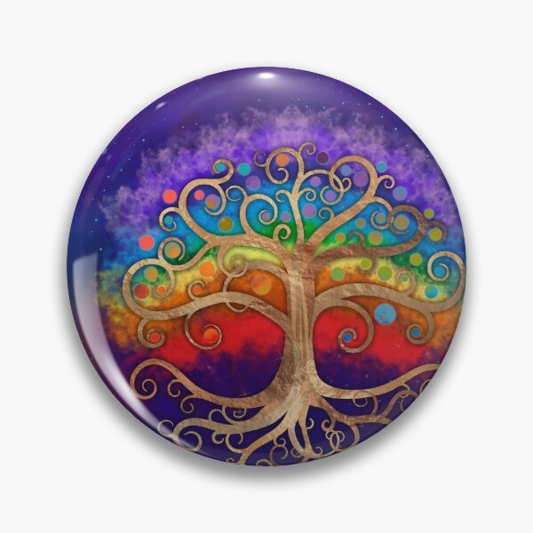 Item preview, Tree of life Golden Swirl and Rainbow designed and sold by k9printart.
