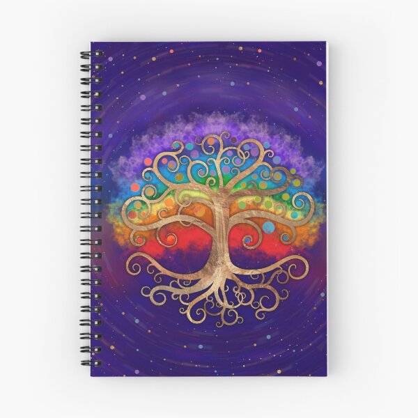 Item preview, Tree of life Golden Swirl and Rainbow designed and sold by k9printart.