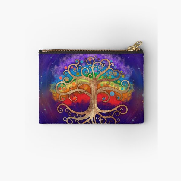 Artikelvorschau, Baum des Lebens Goldener Wirbel und Regenbogen entworfen und verkauft von k9printart.
