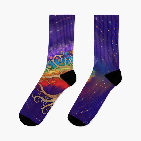 Item preview, Tree of life Golden Swirl and Rainbow designed and sold by k9printart.
