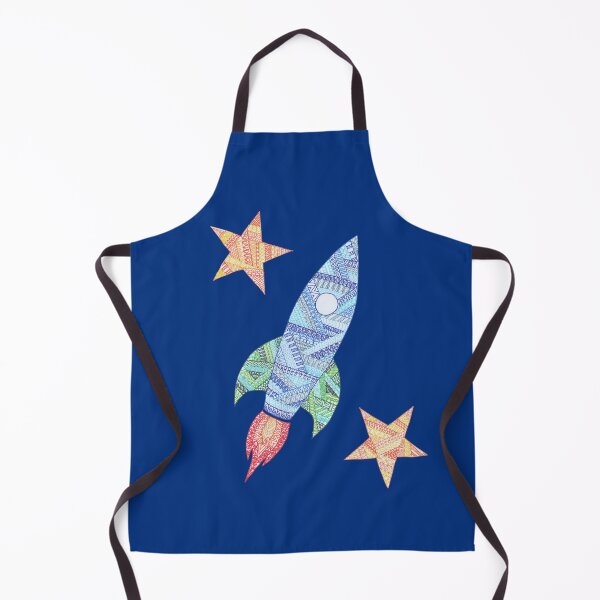 Item preview, Blue Doodle Pattern Rocket designed and sold by SilverBirch14.