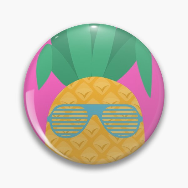 Item preview, Cute Smiling Pineapple with Sunglasses (Pink Background) designed and sold by AJ505.