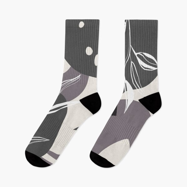 Item preview, Abstract - Leaves and Vases in Grey  and Aubergine 4  designed and sold by simplydesignart.