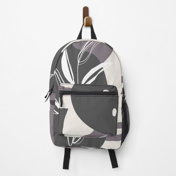 Item preview, Abstract - Leaves and Vases in Grey  and Aubergine 4  designed and sold by simplydesignart.