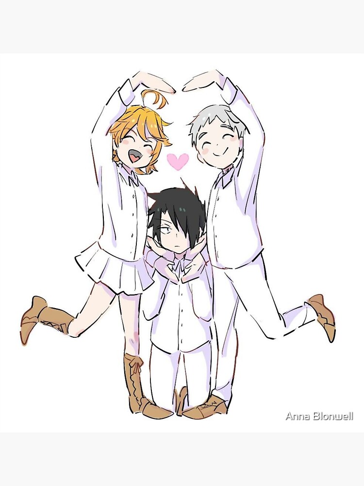 The Promised Neverland Cute Ray Emma Et Norman Sticker By