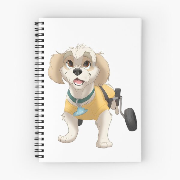 Item preview, Albert on Wheels white wheelchair dog designed and sold by Isa Bredt.