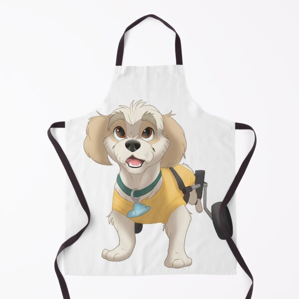Item preview, Albert on Wheels white wheelchair dog designed and sold by Isa Bredt.