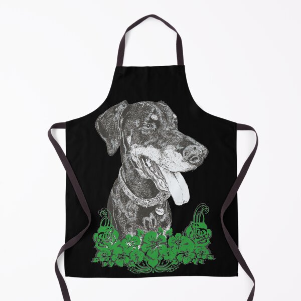 Item preview, Doberman Bella Floral Green  designed and sold by Eva Dobie Arts.