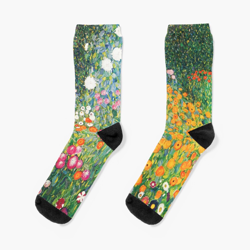 Flower Garden by Gustav Klimt Socks