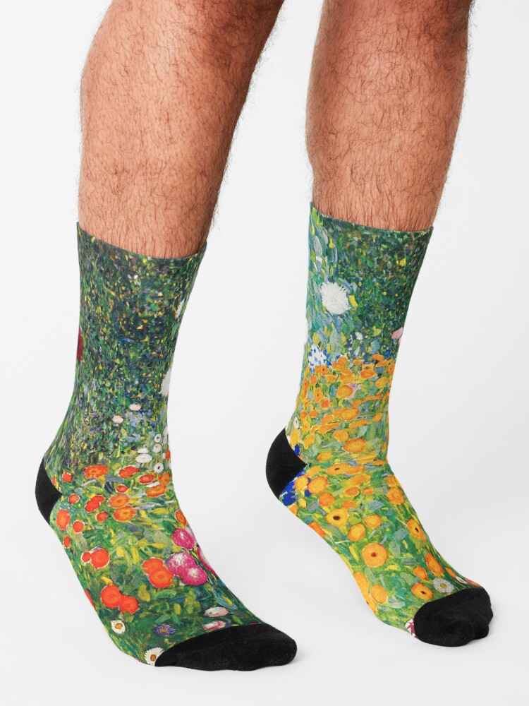 Alternate view of Flower Garden by Gustav Klimt Socks