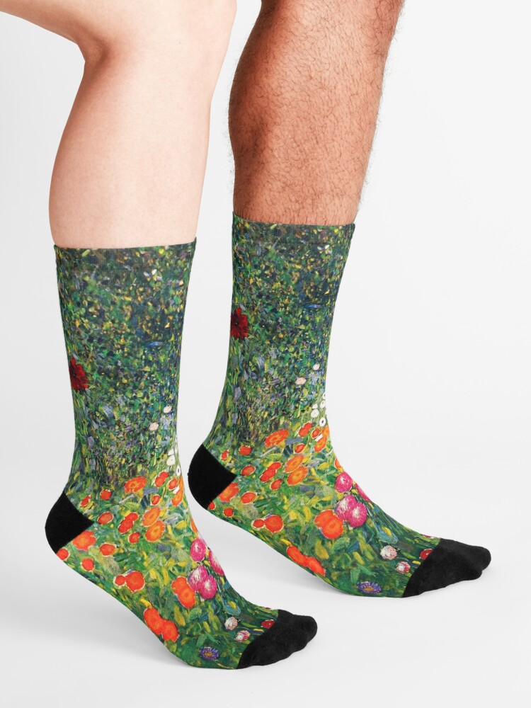 Alternate view of Flower Garden by Gustav Klimt Socks