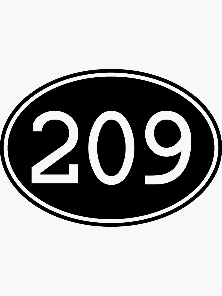 area-code-209-stockton-sticker-by-smashtransit-redbubble