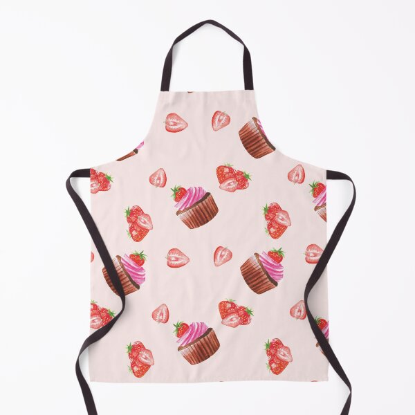 Item preview,  watercolor strawberry and chocolate cupcake with pink frosting designed and sold by raghda-s-m.