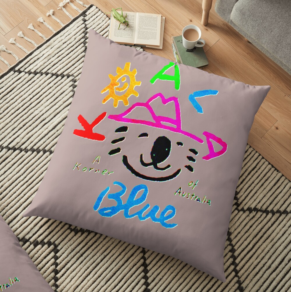 Koala Blue Olivia Newton-John Floor Pillow