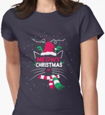 Meowy Christmas Women's Fitted T-Shirt