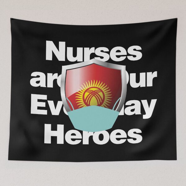 Item preview, Kyrgyzstan Nurses are Everyday Heroes designed and sold by HelloFromAja.