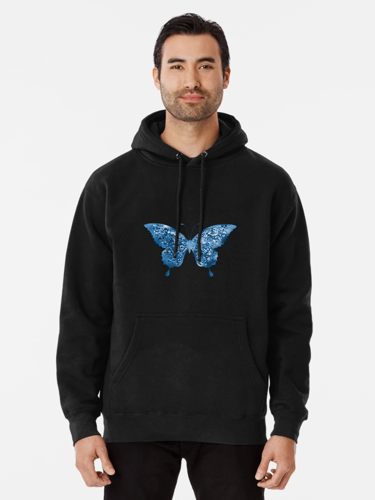 Blue hoodie butterfly hotsell