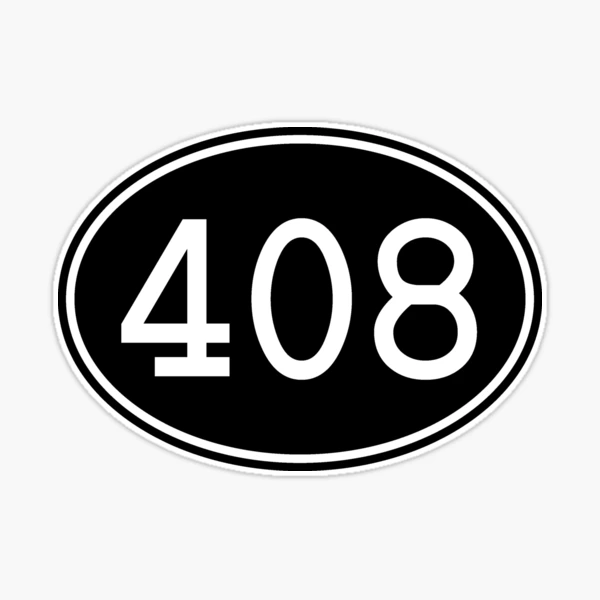 Area Code 408 San Jose | Sticker