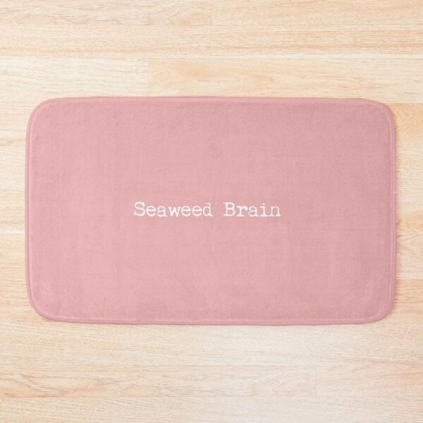Item preview, Seaweed Brain white typewriter font on black background designed and sold by ordinarysummer.