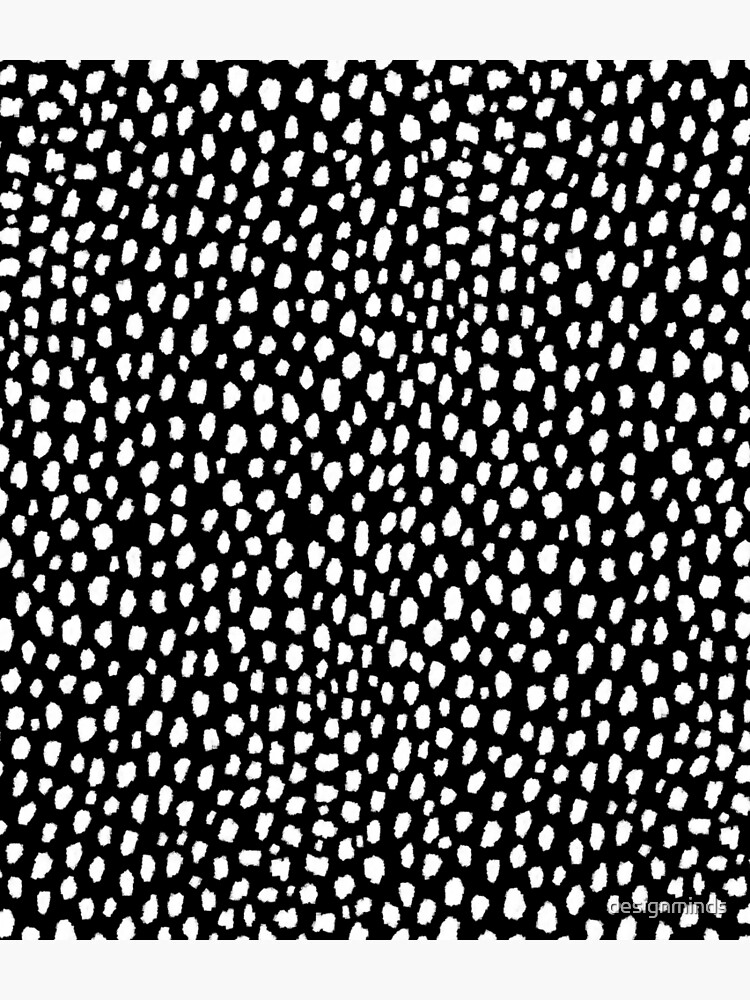 Thumbnail 3 of 3, Backpack, Handmade polka dot brush strokes (black and white reverse dalmatian) designed and sold by designminds.