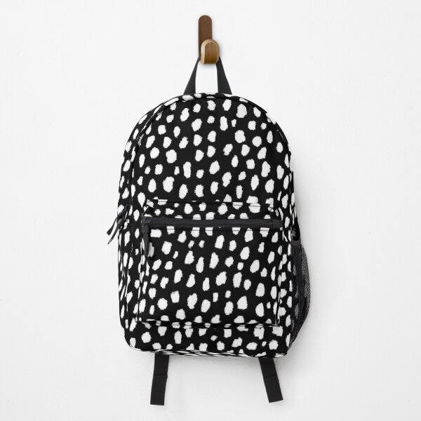 Handmade polka dot brush strokes (black and white reverse dalmatian) Backpack