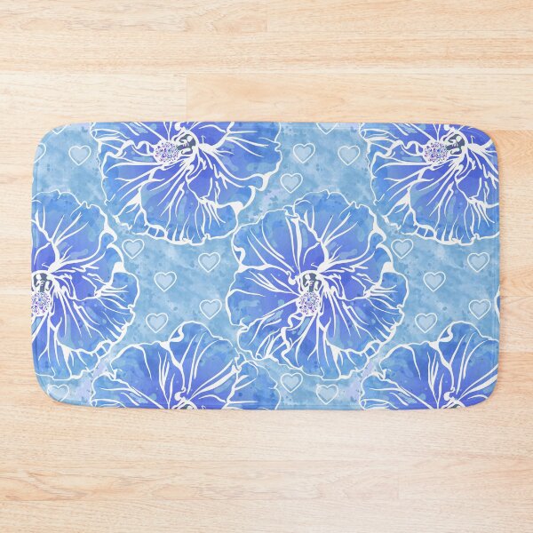 Item preview, Blue Tropical Hibiscus  - Ocean Blue Colour Palette designed and sold by Sketchbook Designs.
