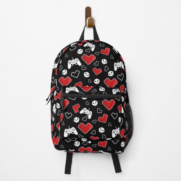 Item preview, 8 bit Pixel Style Hearts Gaming Pattern designed and sold by mrhighsky.