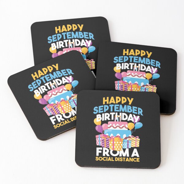 Item preview, Social Distancing Gift Happy September Birthday From A Social Distance designed and sold by Orange Pieces.