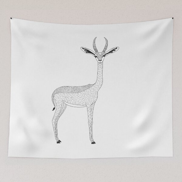 Item preview, Gerenuk (ink illustrations of weird animals that are real) designed and sold by InkDier.